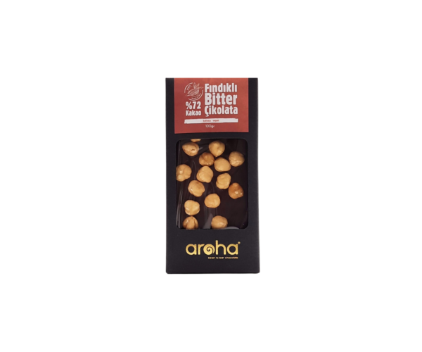 Aroha %72 Bitter Fındıklı Çikolata 100gr