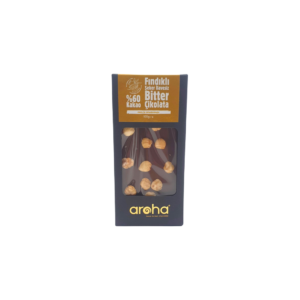 Aroha %60 Bitter Fındıklı Stevialı Çikolata 100gr