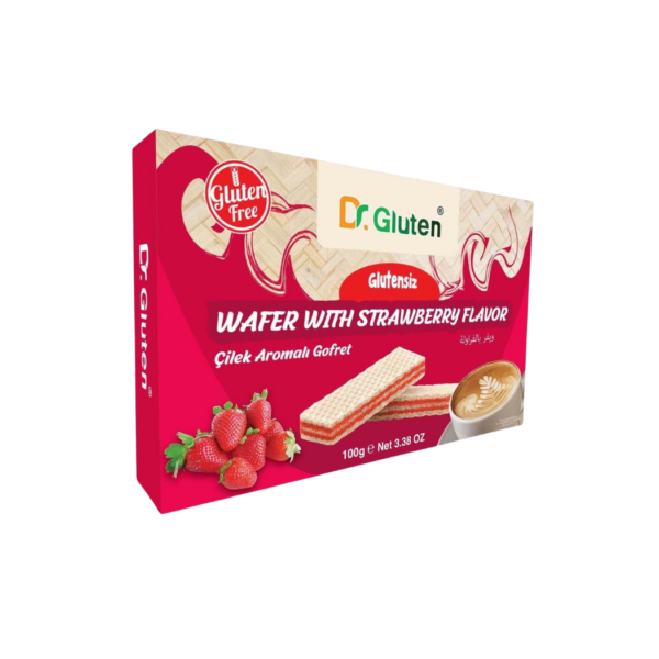 Dr Gluten Glutensiz Çilekli Gofret 100gr