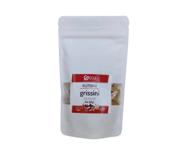 GÜA Glutensiz Kırmızı Biber, Soğan ve Sarımsak Grissini 80gr