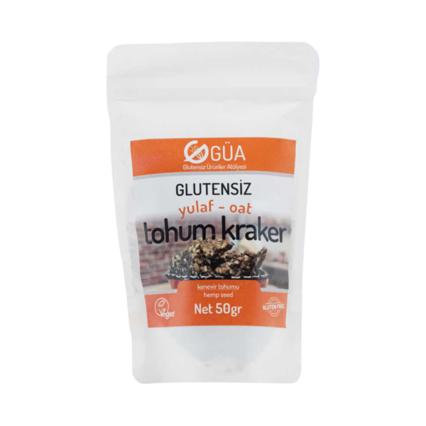 GÜA Glutensiz Yulaflı Tohum Kraker 50gr