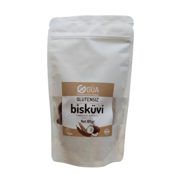 GÜA Glutensiz Hindistan Cevizi-Keçiboynuzlu Bisküvi 80gr