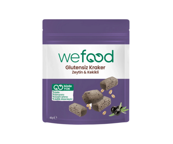 Wefood Glütensiz Zeytinli & Kekikli Kraker 40g